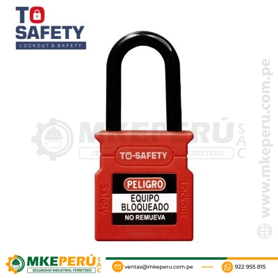 Candado de Seguridad con Arco de Plástico TO‑SAFETY TS-WCP38P 38 mm